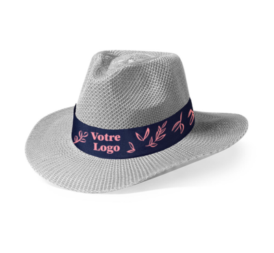 chapeau de plage couleur gris personnalisable
