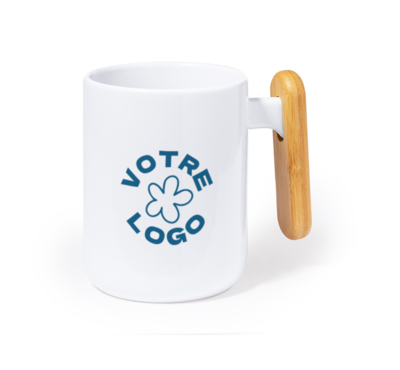 tasse 480 ml en céramique/bamboo personnalisable