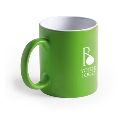 mug logoté vert publicitaire