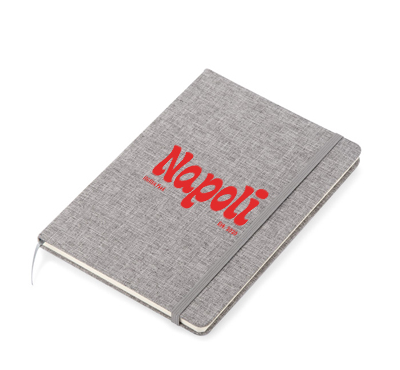 Le carnet en coton gris personnalisable 