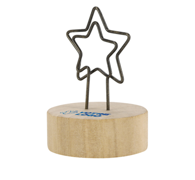 clip forme d'étoile logoté publicitaire