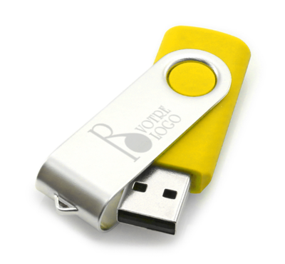 clé USB jaune personnalisable 16Gb