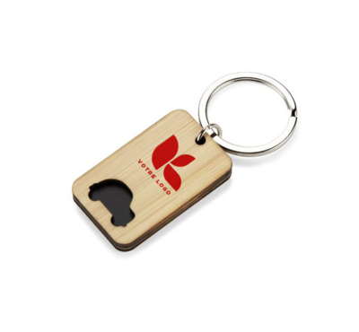 porte clé en bambou personnalisable en forme de voiture