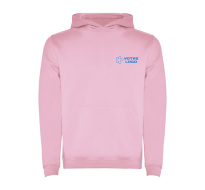 sweat à capuche pour enfant couleur rose clair