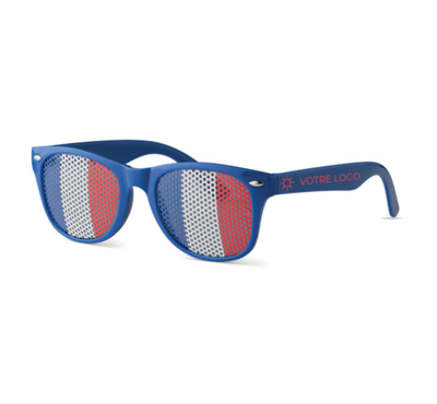 lunettes avec drapeau national france personnalisable