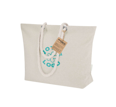 sac de plage en coton recyclé naturel