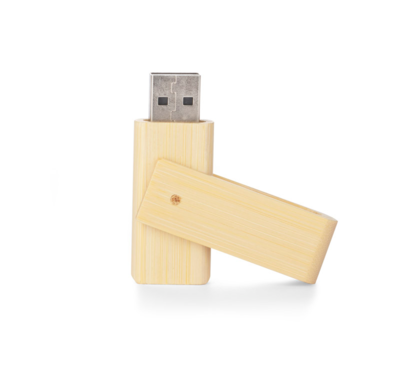 clé usb bambou derrière
