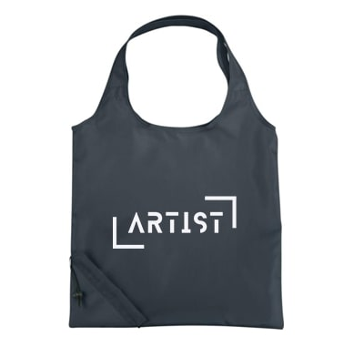 sac shopping pliable charbon