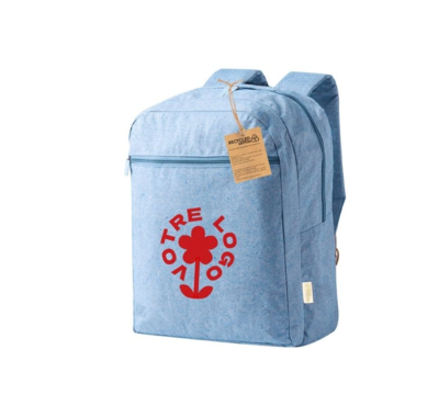 sac à dos bleu logoté