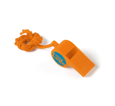 Découvrez le sifflet coloré couleur orange 