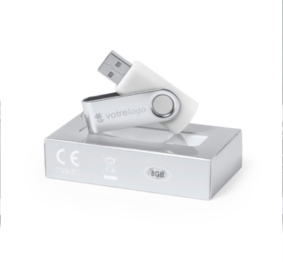 clé usb couleur blanc 8gb