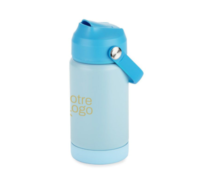 gourde isotherme 350 ml logoté couleur bleu