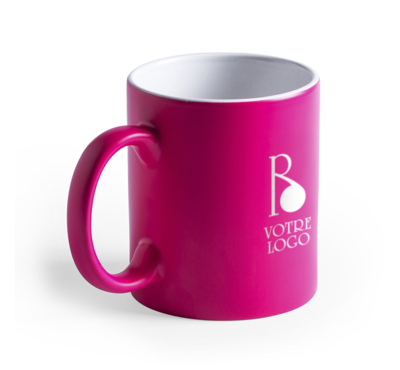 mug céramique rose 350 ml