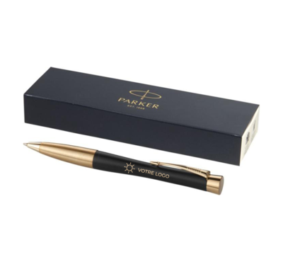 stylo à bille couleur or logoté