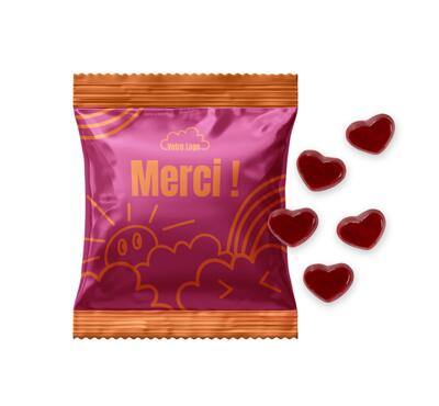 gomme de fruits en forme de coeur