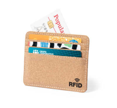 porte cartes RFID en liège publicitaire 