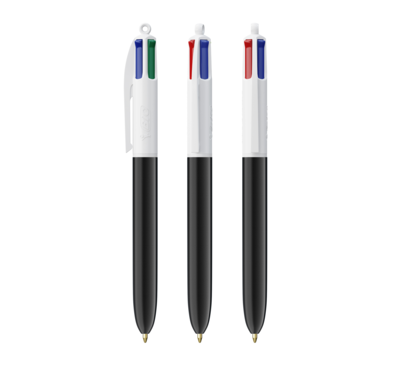 Ensemble Bic 4 couleurs noir