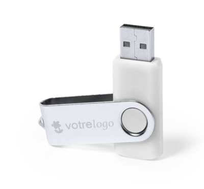 clé usb 8gb couleur blanc 