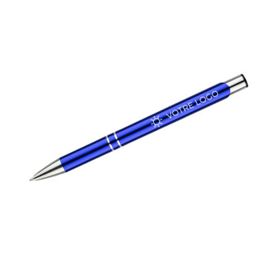 Stylo Bille Métallique Bleu - Pointe 1.0 Mm - Qualité écriture - Neuf Sans Emballage