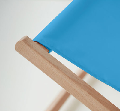 chaise longue publicitaire couleur bleu 