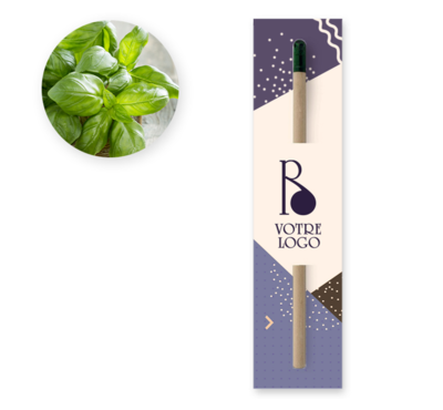 crayon à graine avec marque page rectangle