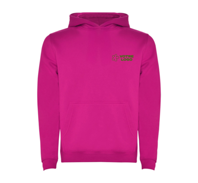 sweat à capuche couleur fushia