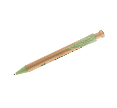 stylo à bille en bambou naturel couleur vert