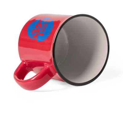 mug céramique couleur rouge publicitaire