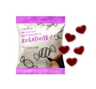 gomme de fruit coeur personnalisable