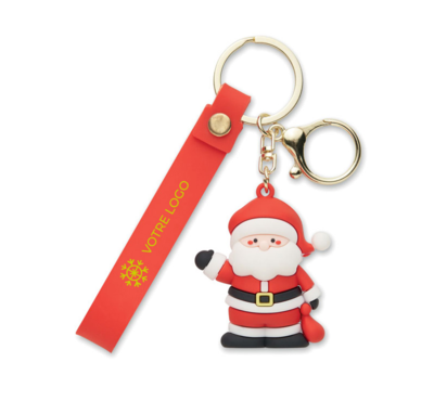 Porte-clés Père Noël publicitaire personnalisé