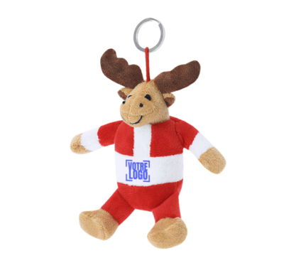 porte clé logoté peluche renne