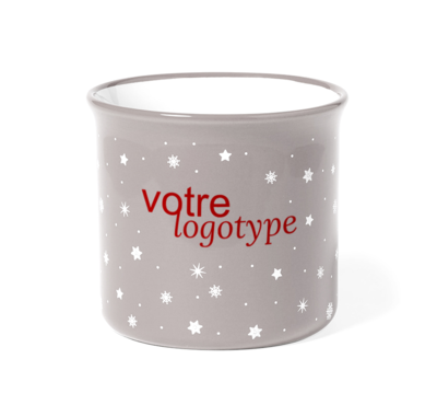 mug de noel en céramique 280 ml couleur gris