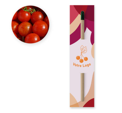 crayon graines de tomate avec marque page rectangle