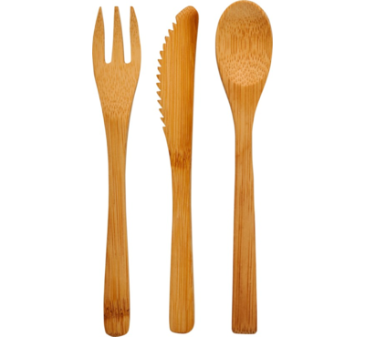 ensemble de couverts en bambou