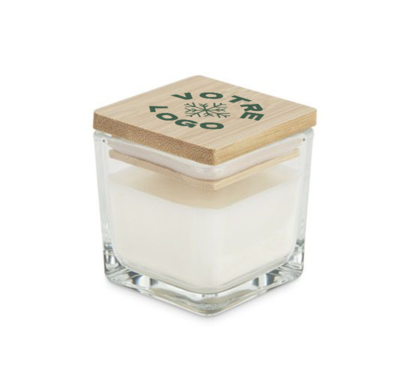 Bougie en cire de soja personnalisée