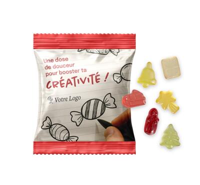 gomme de fruit noel sachet personnalisable