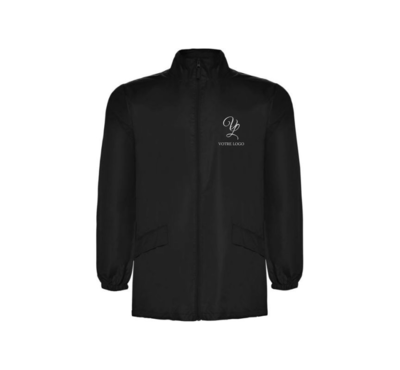 veste de pluie noir personnalisable 