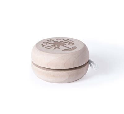 Yo-yo en bois publicitaire