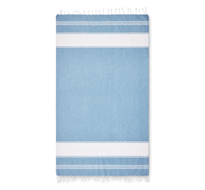 serviette de plage couleur bleu clair à personnaliser 