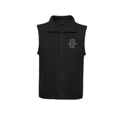 gilet noir personnalisable unisexe 