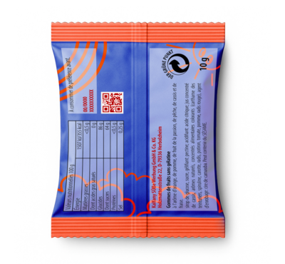 gommes de fruits vegan coeur verso