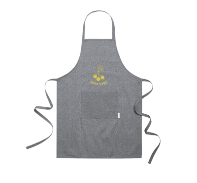 tablier de cuisine en coton recyclé noir