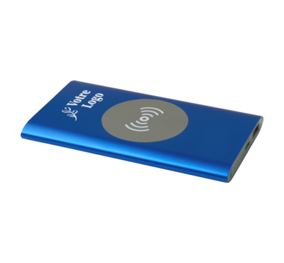 batterie externe personnalisable bleu 
