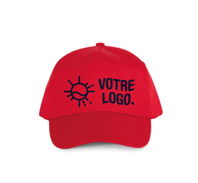 Casquette rouge logo