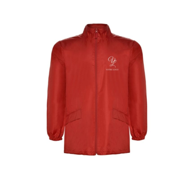 veste de pluie personnalisable rouge