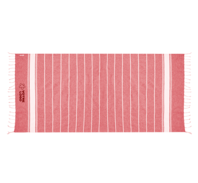 serviette en coton couleur rouge