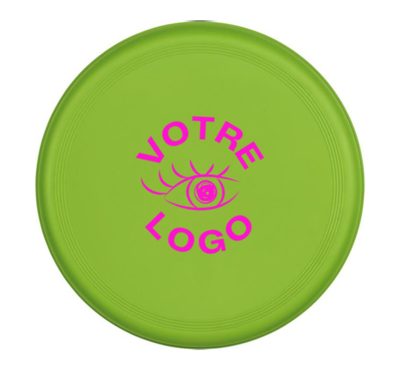 frisbee en plastique recyclé citron vert personnalisable