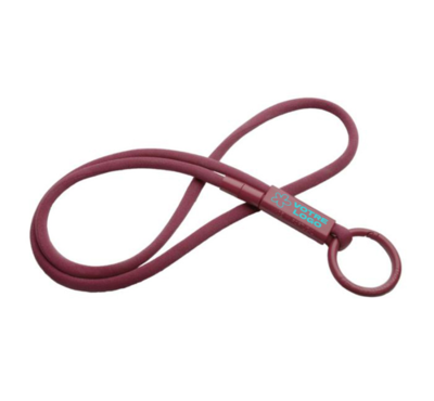 tour de cou avec tube en plastique recyclé couleur bordeaux