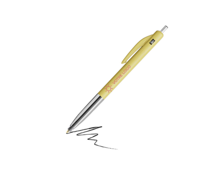  stylo bille M10 clic vintage couleur jaune personnalisable