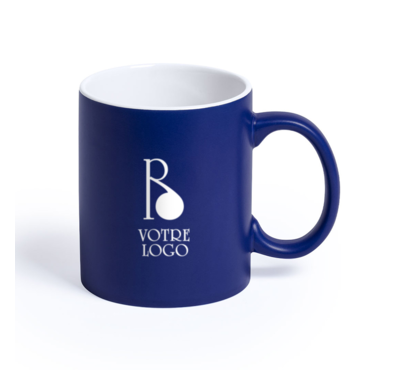 mug céramique bleu personnalisable 350 ml